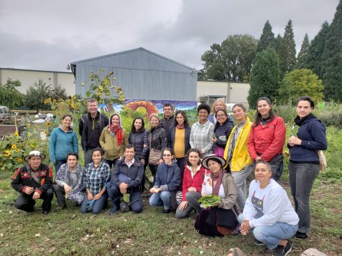 Group photo at Oregon Food Bank Farms